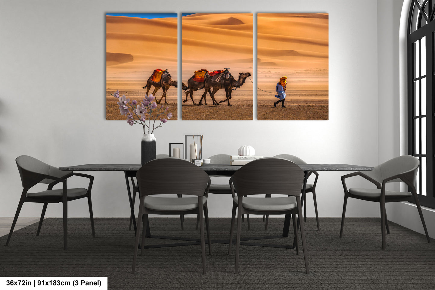 Sahara Desert Canvas Print, Camels, Morocco Photography, Photo Art, Canvas Wall Art, Desert Landscape, Travel Photography