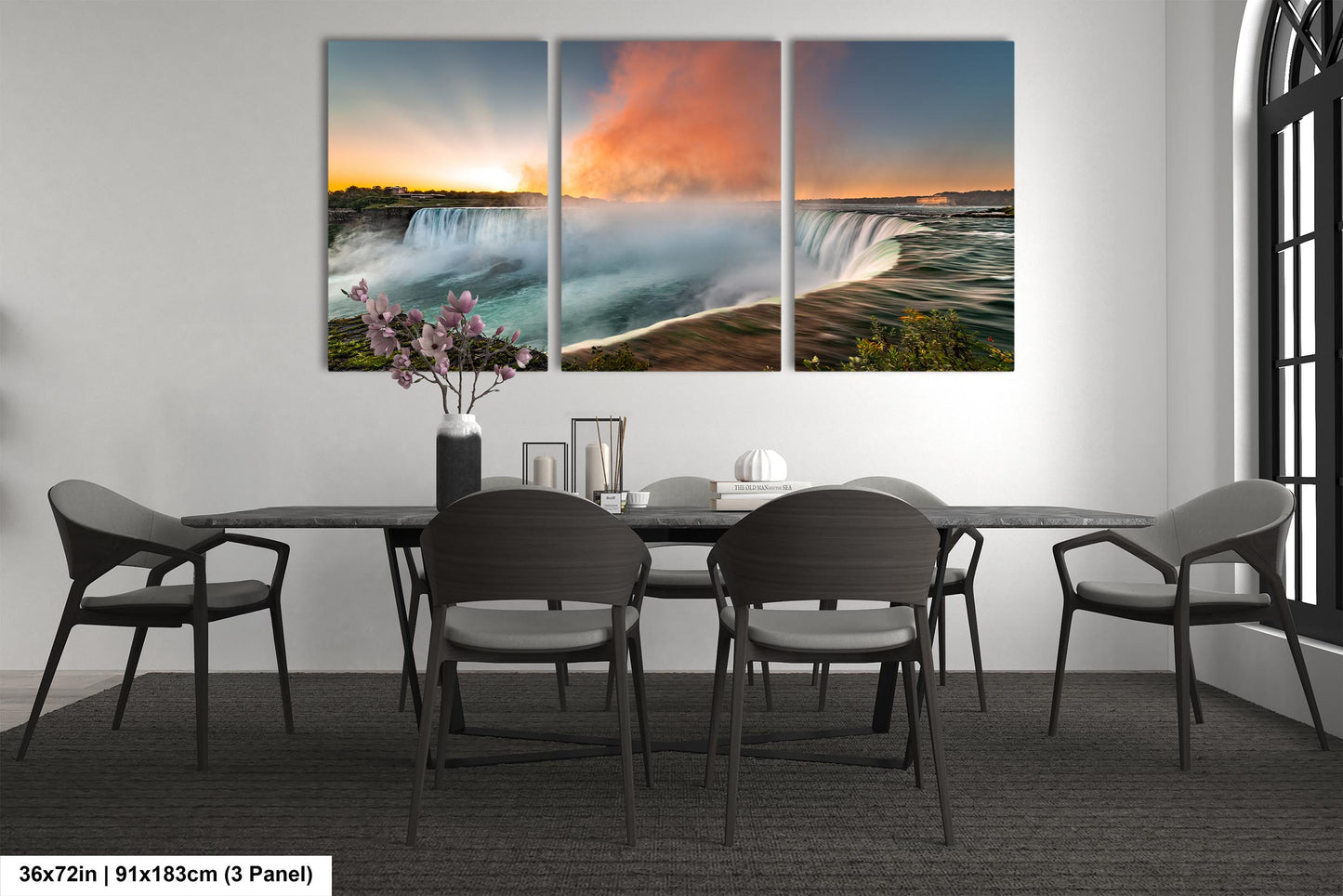 Niagara Falls Sunrise Photo, Waterfalls, Photo Art, Canvas Print, Home Decor, Canvas Wall Art, Sunrise, Landscape Sunrise, Nature