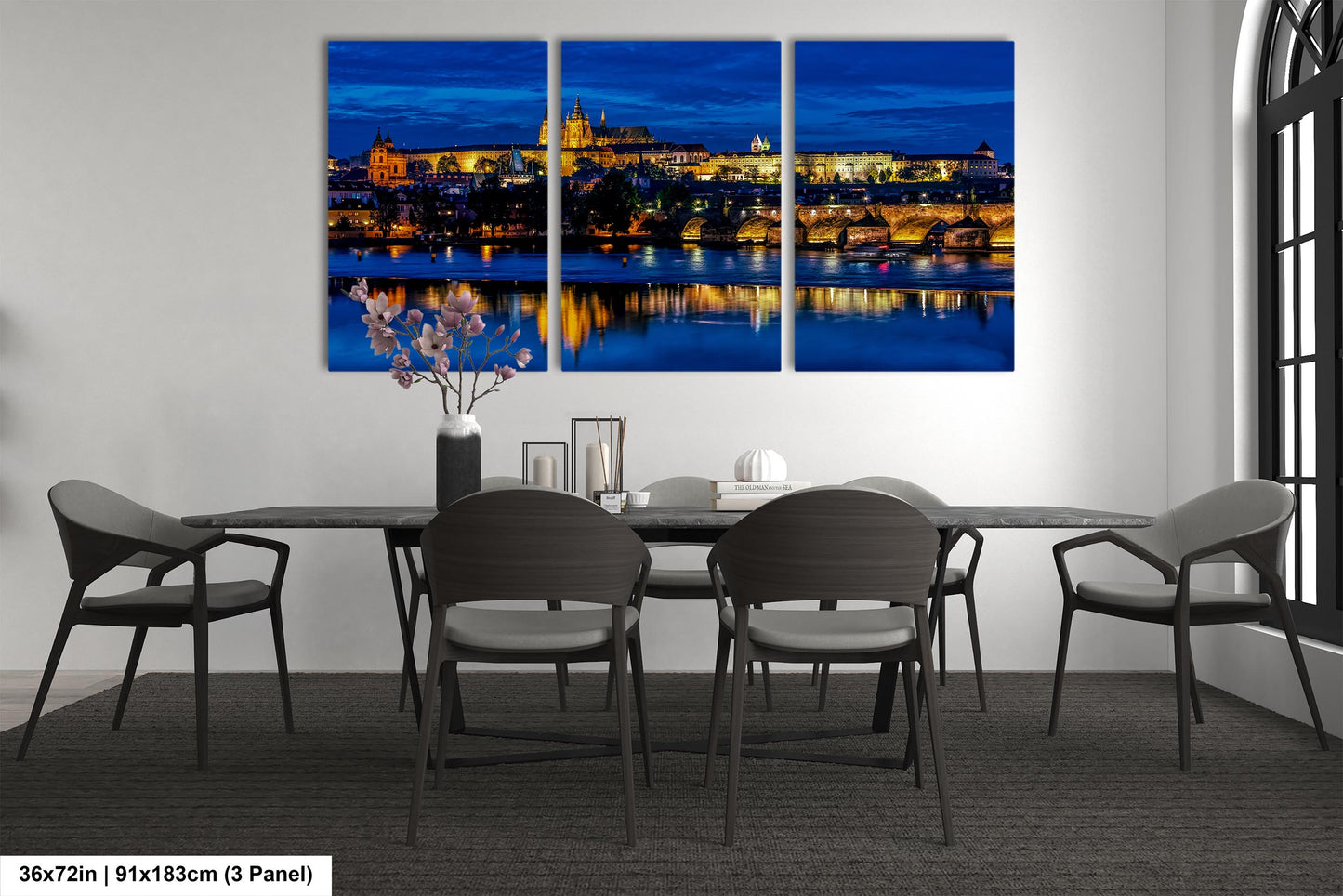 Prague Castle on Canvas, Cityscape Print, Photo Art, Prague Photography, Canvas Wall Art, Prague Czech Republic, Charles Bridge, River