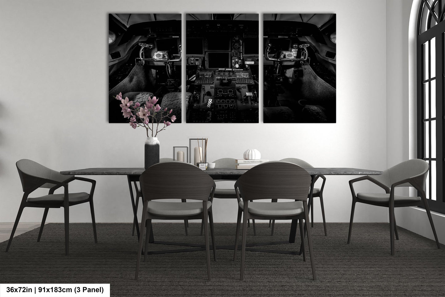 Gulfstream V Cockpit, Wall Canvas,Metal, Print, Acrylic. Aviation Photo