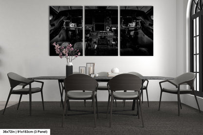 Gulfstream V Cockpit, Wall Canvas,Metal, Print, Acrylic. Aviation Photo