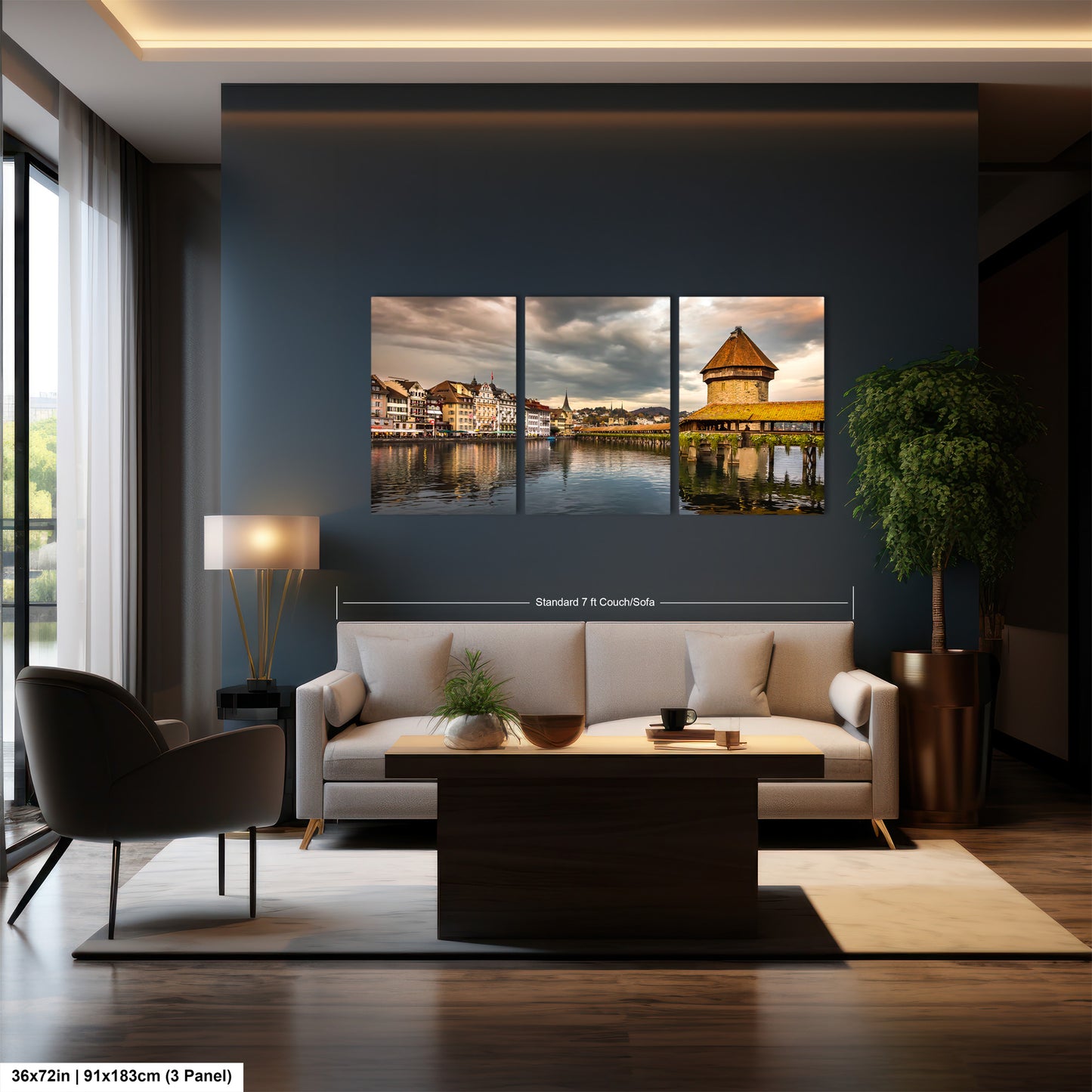Lucerne Bridge Photography, Kapellbrucke Print, Chapel Bridge Photo Art, Canvas Print, Canvas Wall Art, Fine Art Print
