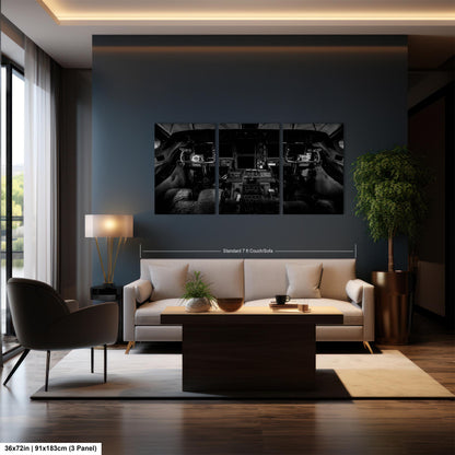 Gulfstream V Cockpit, Wall Canvas,Metal, Print, Acrylic. Aviation Photo