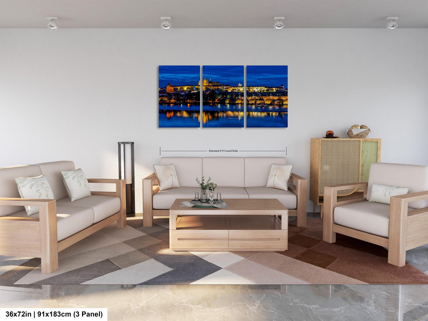 Prague Castle on Canvas, Cityscape Print, Photo Art, Prague Photography, Canvas Wall Art, Prague Czech Republic, Charles Bridge, River