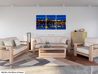 Prague Castle on Canvas, Cityscape Print, Photo Art, Prague Photography, Canvas Wall Art, Prague Czech Republic, Charles Bridge, River
