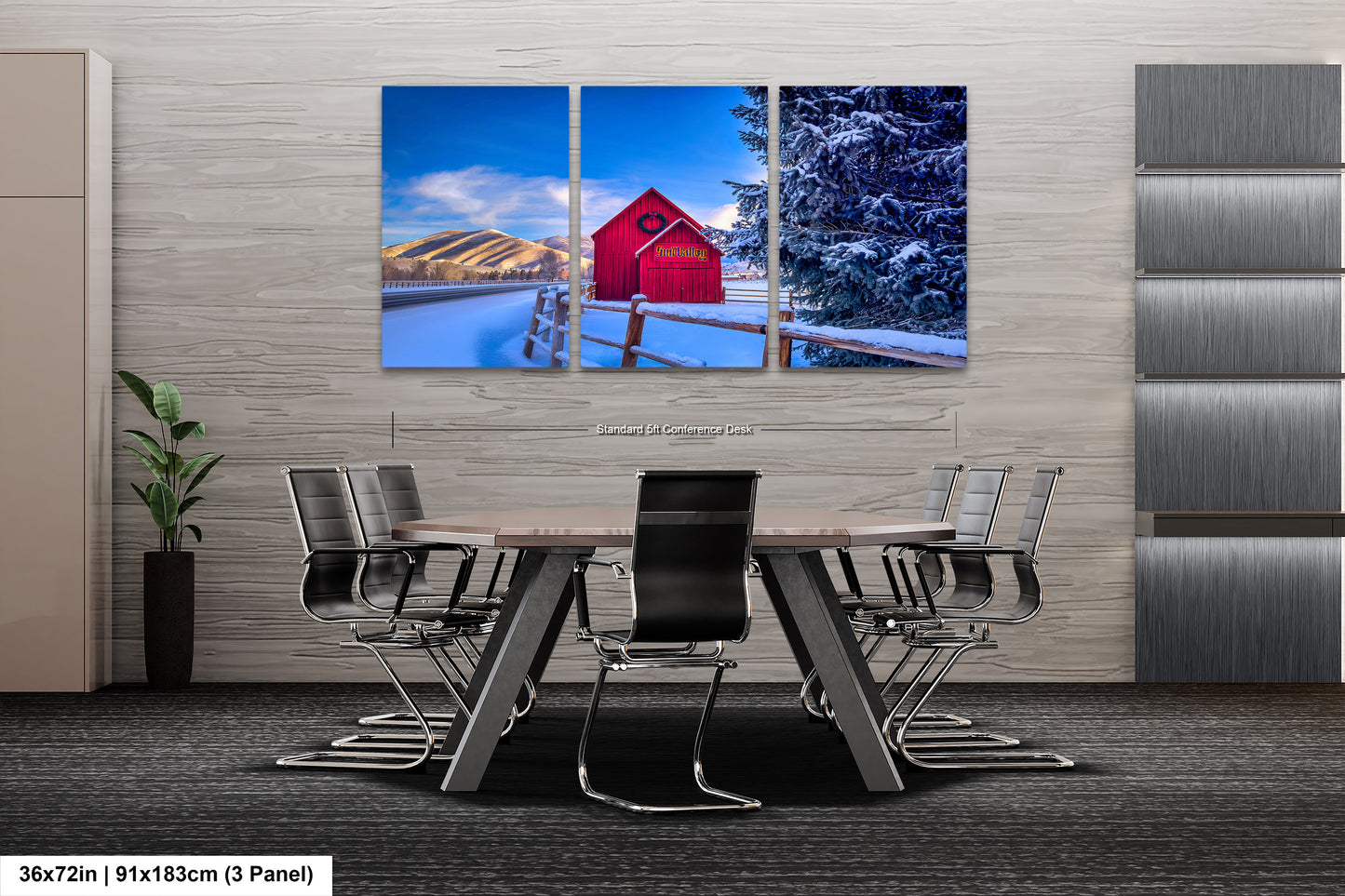 Sun Valley | Idaho | Red Barn | Winter Lights | Print | Paper | Canvas | Metal | Acrylic