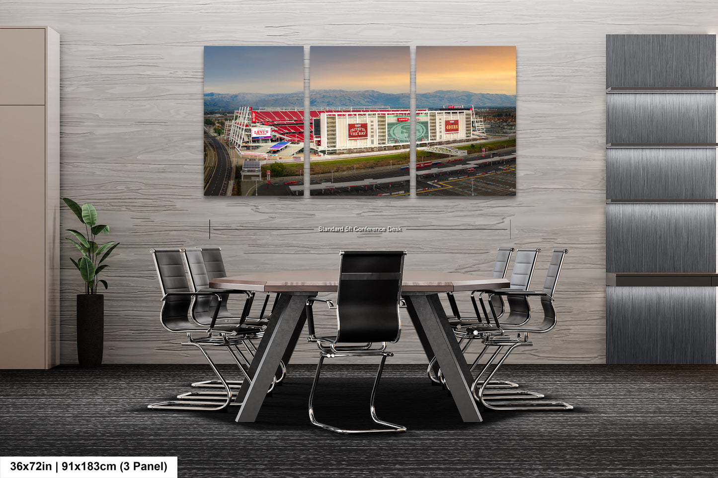 Levi's Stadium Wall Art | San Francisco 49ers Print & Bay Area Decor American Football Season for Man Cave or Game Room