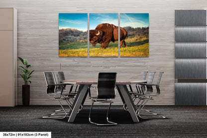Buffalo Canvas Print, Bison Photograph, Yellowstone National Park Wildlife Photography, Wildlife Wall Art Decor, by Original Photographer