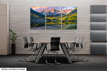 Maroon Bells with moose, Maroon Bells fall picture, Colorado aspens wall art, Autumn colors and mountains, Aspen Colorado landscape print