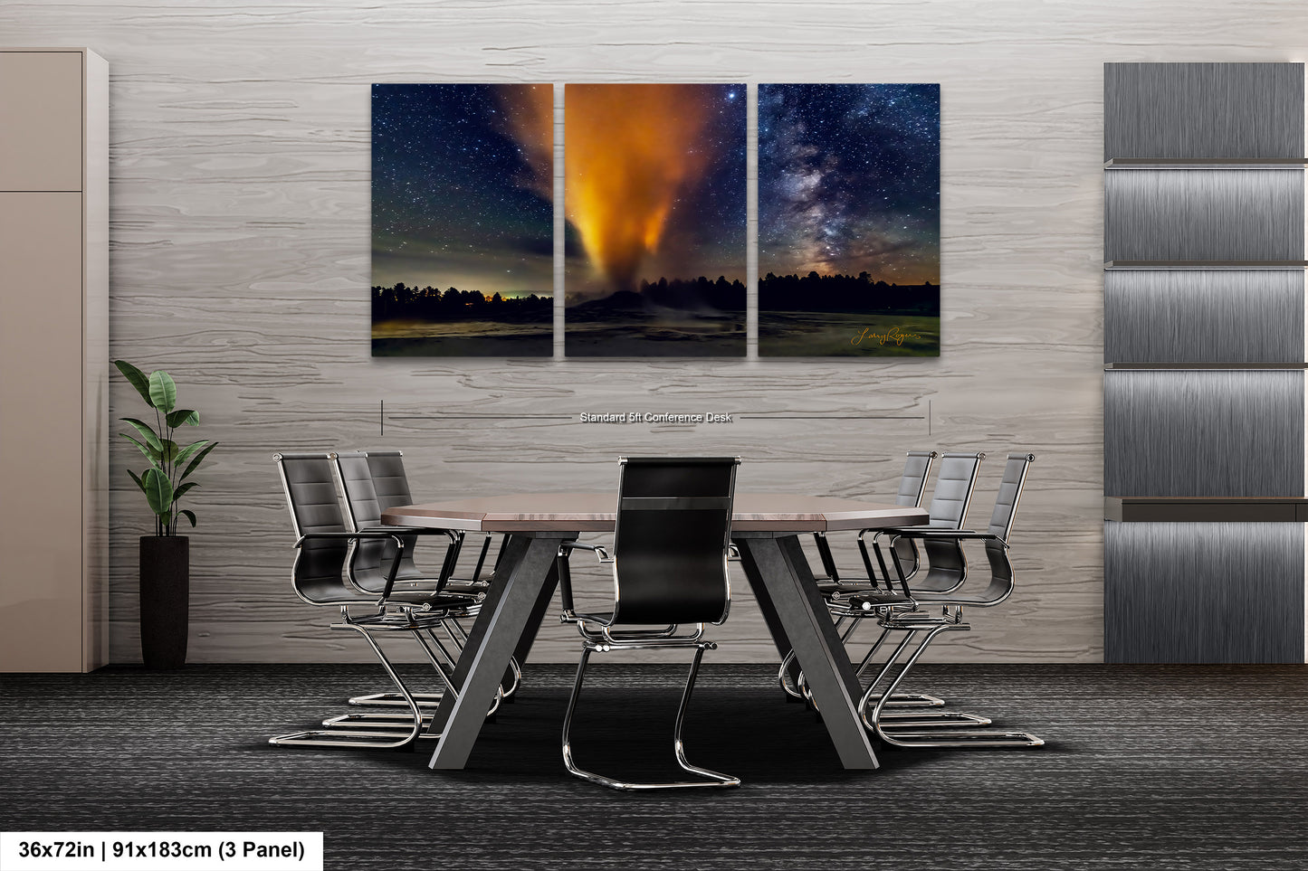 Starry Night in Yellowstone, Night Sky, Milky Way, Living Room, Bedroom, Office, Dorm, Canvas, Metal, Acrylic, Paper Print