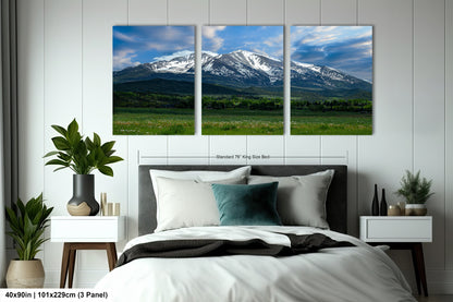 Mt. Sopris picture, Colorado mountain art, Aspen Colorado, Mt. Sopris Carbondale, Colorado photography, extra large wall art, triptych
