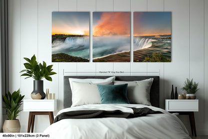 Niagara Falls Sunrise Photo, Waterfalls, Photo Art, Canvas Print, Home Decor, Canvas Wall Art, Sunrise, Landscape Sunrise, Nature