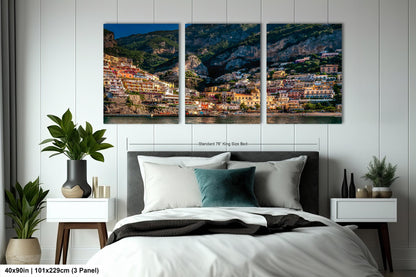 Positano Italy Beach, Italy Photography, Amalfi Coast, Canvas Wall Art, Positano Photo, Italian Home Decor, Summer in Italy, Sunrise