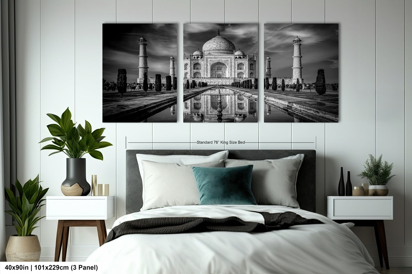 Taj Mahal Art Print, Photo Art, Black and White Canvas Print, Home Decor, Wall Art, Architecture Photography, India Photography, Travel