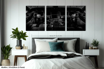 Gulfstream V Cockpit, Wall Canvas,Metal, Print, Acrylic. Aviation Photo