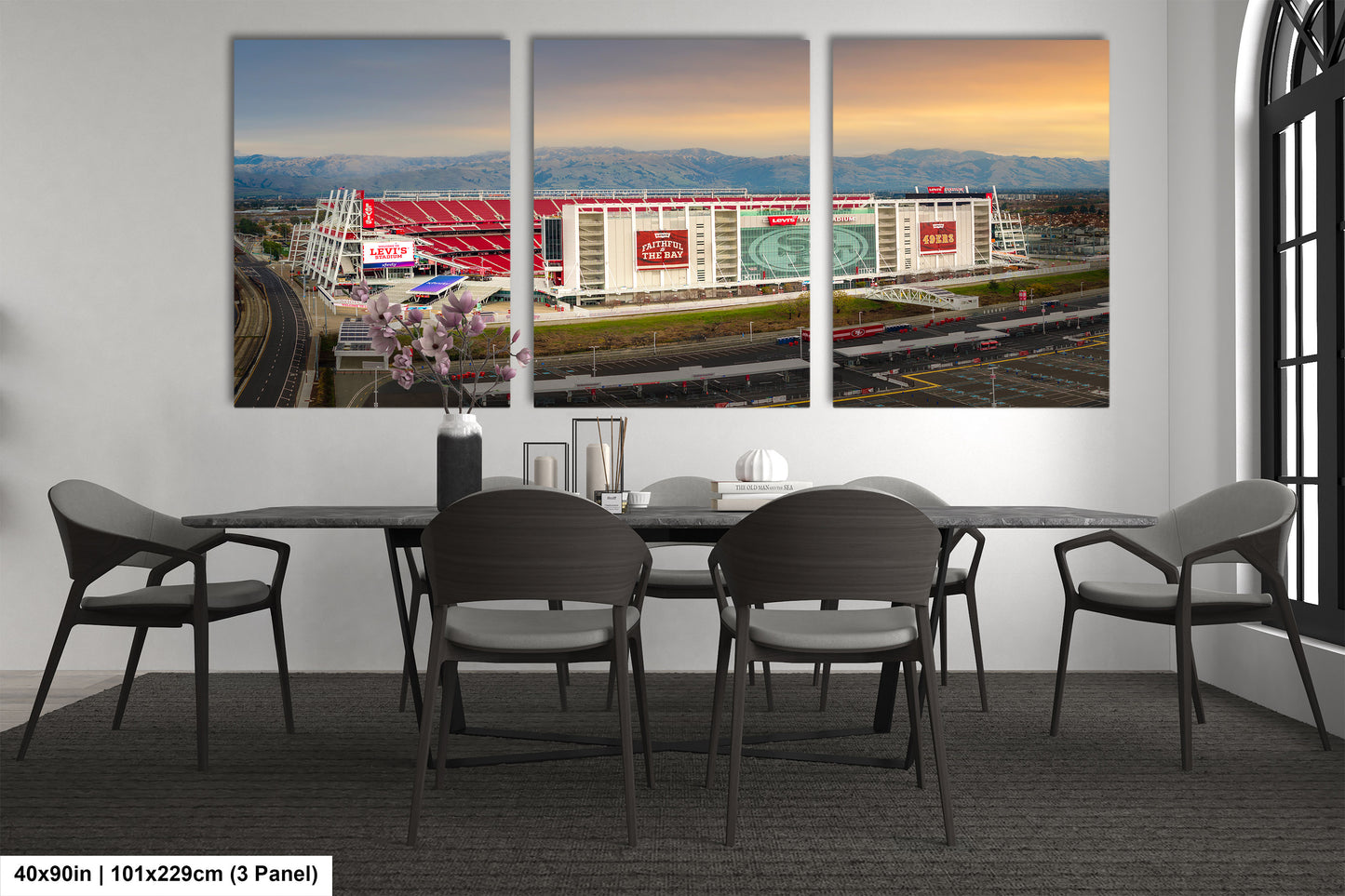 Levi's Stadium Wall Art | San Francisco 49ers Print & Bay Area Decor American Football Season for Man Cave or Game Room
