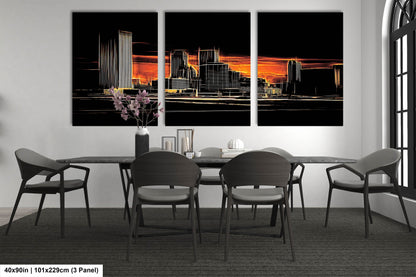 Tulsa Skyline Wall Art, Abstract Tulsa Skyline Print, Tulsa Abstract Art, Tulsa Print, Tulsa Oklahoma Abstract Wall Art