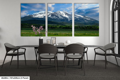 Mt. Sopris picture, Colorado mountain art, Aspen Colorado, Mt. Sopris Carbondale, Colorado photography, extra large wall art, triptych