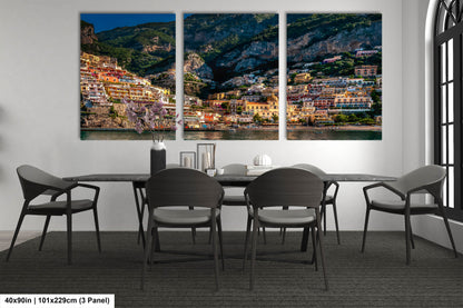 Positano Italy Beach, Italy Photography, Amalfi Coast, Canvas Wall Art, Positano Photo, Italian Home Decor, Summer in Italy, Sunrise