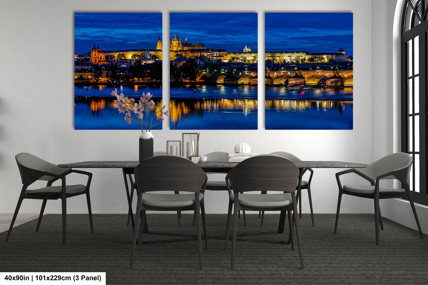 Prague Castle on Canvas, Cityscape Print, Photo Art, Prague Photography, Canvas Wall Art, Prague Czech Republic, Charles Bridge, River