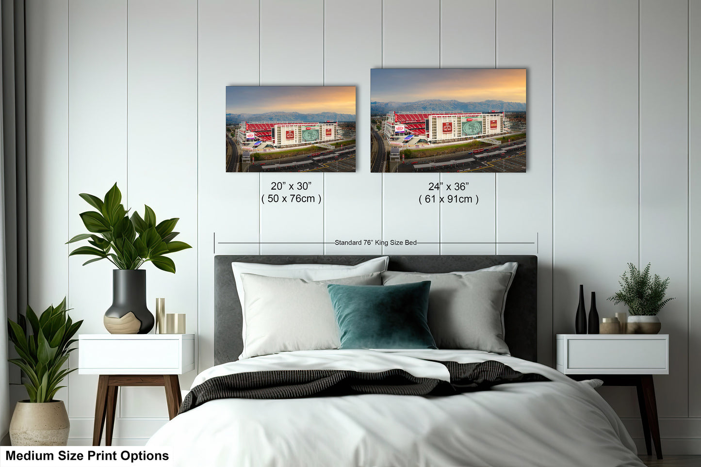 Levi's Stadium Wall Art | San Francisco 49ers Print & Bay Area Decor American Football Season for Man Cave or Game Room