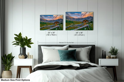 Mayflower Gulch sunset landscape, Leadville Colorado, San Juan mountains, mountain sunset, Rocky Mountains, Colorado art, triptych