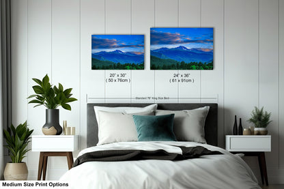Rocky Mountain national park, Colorado canvas, Estes Park photo, Longs Peak picture, mountain wall decor
