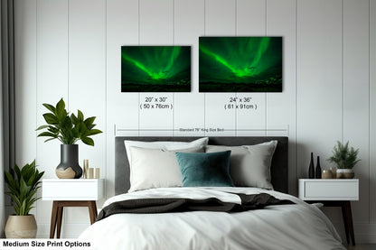 Aurora Borealis Northern Lights Print taken in Iceland on Acrylic, Canvas, Metal & Paper