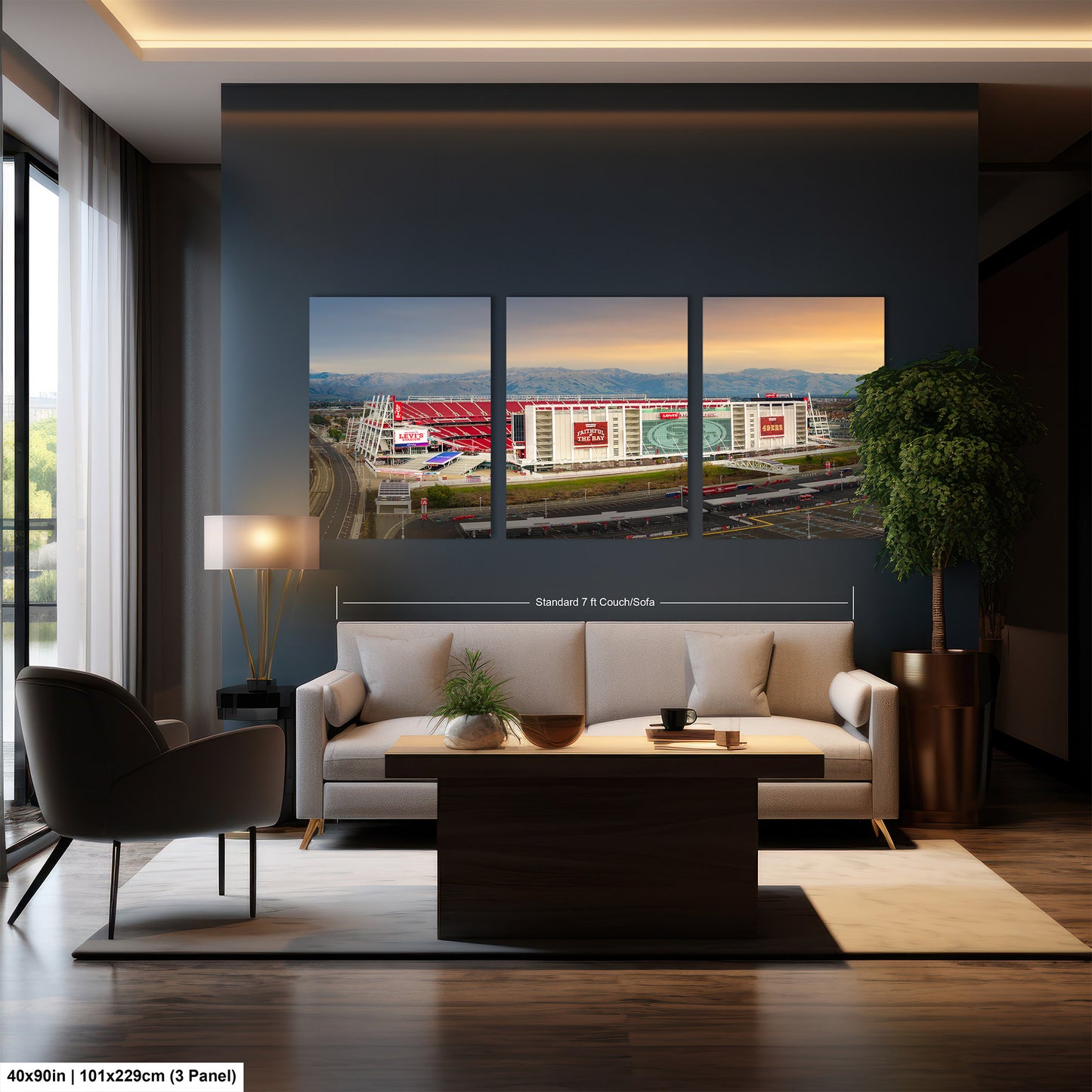 Levi's Stadium Wall Art | San Francisco 49ers Print & Bay Area Decor American Football Season for Man Cave or Game Room