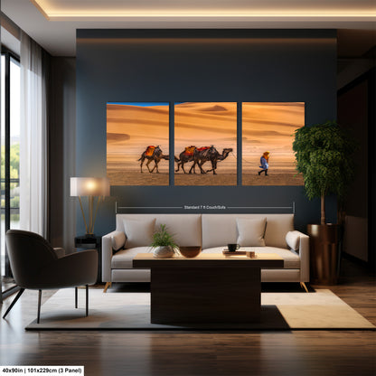 Sahara Desert Canvas Print, Camels, Morocco Photography, Photo Art, Canvas Wall Art, Desert Landscape, Travel Photography