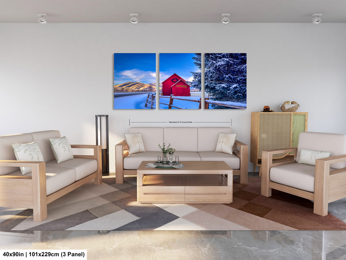 Sun Valley | Idaho | Red Barn | Winter Lights | Print | Paper | Canvas | Metal | Acrylic