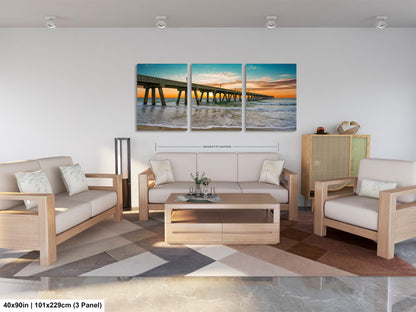 Coastal Awakening: Wrightsville Beach Photography Jonnie Mercers Fishing Pier North Carolina Architectural Seascape Wall Art