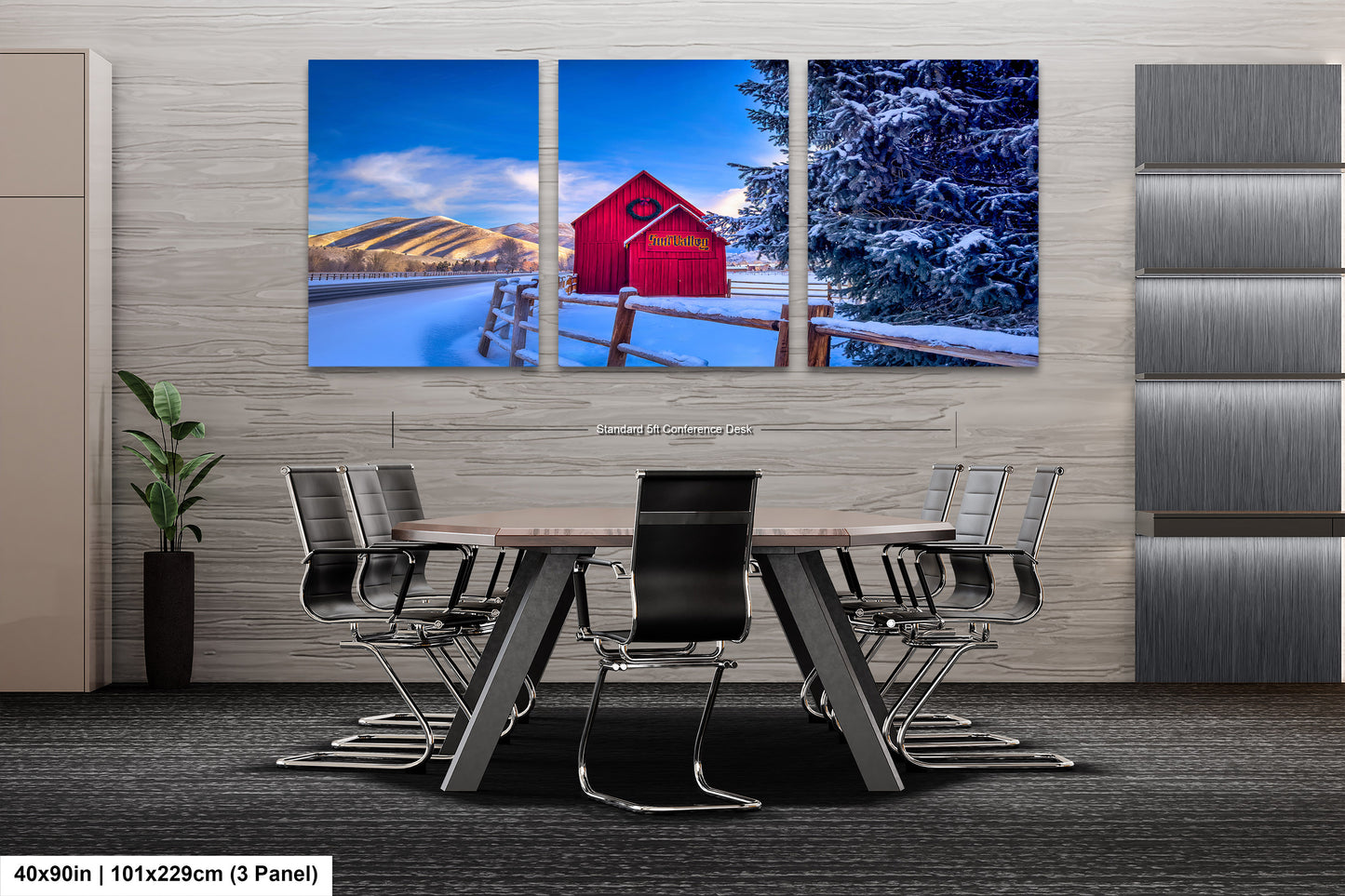 Sun Valley | Idaho | Red Barn | Winter Lights | Print | Paper | Canvas | Metal | Acrylic