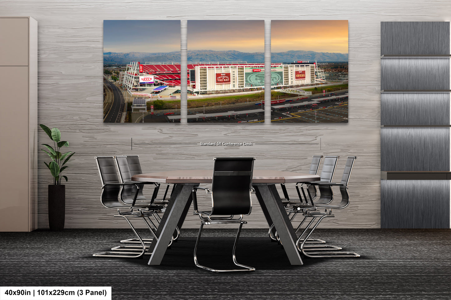 Levi's Stadium Wall Art | San Francisco 49ers Print & Bay Area Decor American Football Season for Man Cave or Game Room