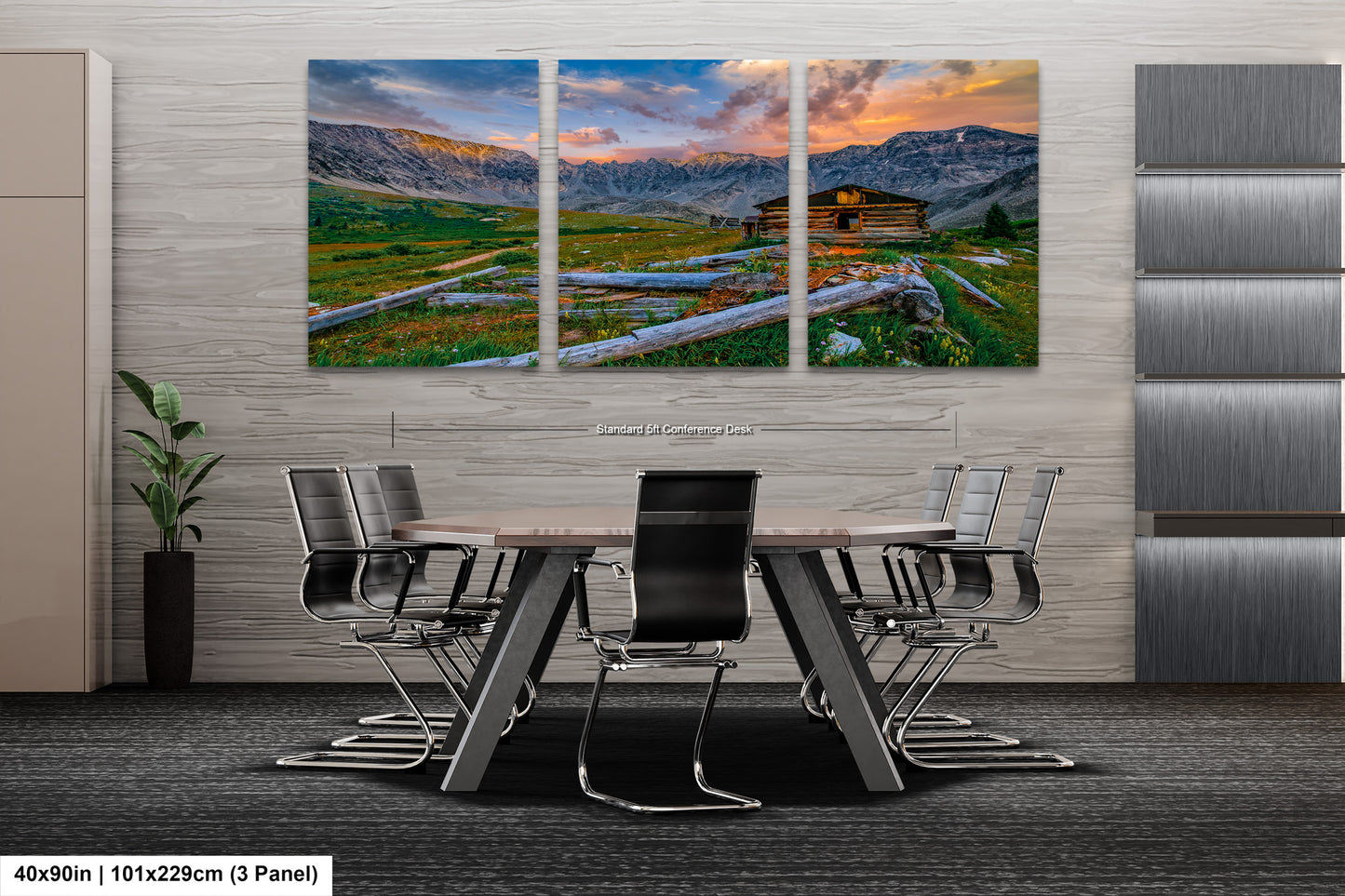Mayflower Gulch sunset landscape, Leadville Colorado, San Juan mountains, mountain sunset, Rocky Mountains, Colorado art, triptych