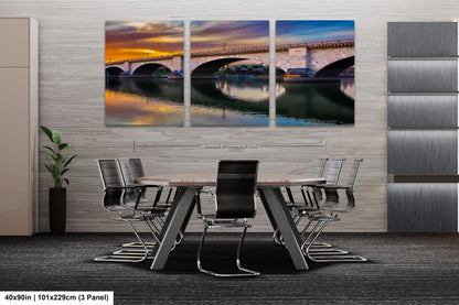 Lakefront Legacy: London Bridge Photography Lake Havasu City Arizona Canvas Print Home Decor