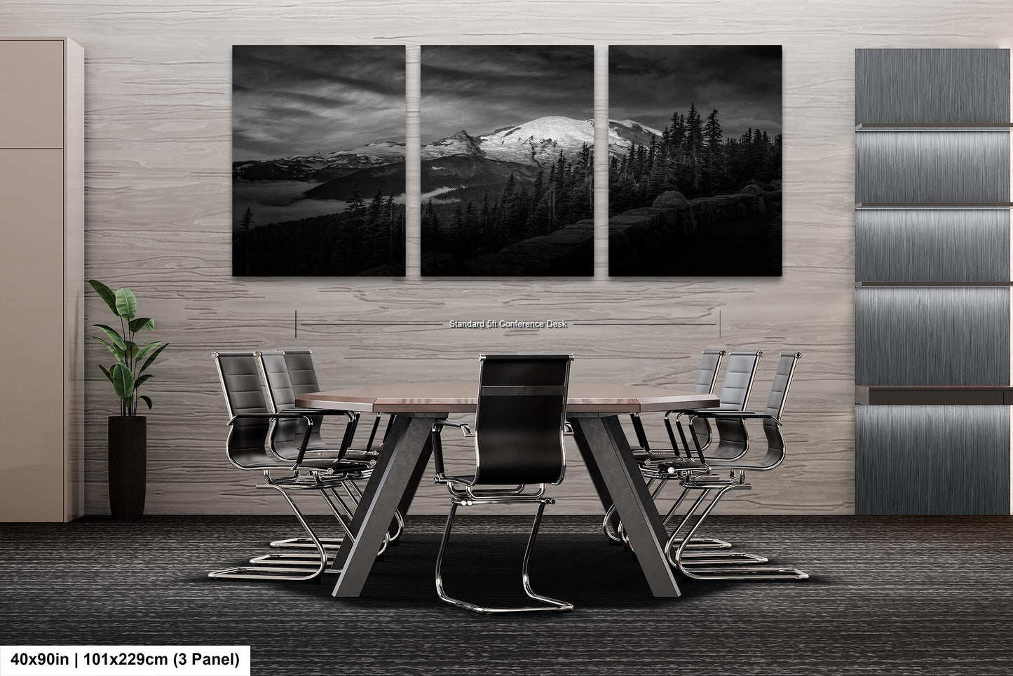 Mt Rainier Sunrise Photo Black and White Print, Mt Rainier National Park, Photography Landscape Canvas Wall Art Print, Washington Landscape