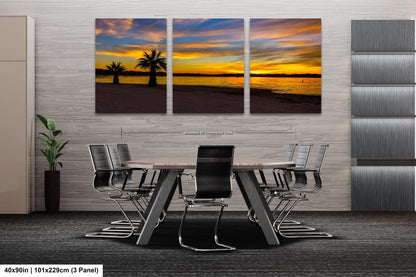 Radiant Horizons: Sunset at Lake Havasu Wall Art State Park Canvas Metal Print Arizona Photography