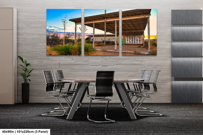 Abandoned Gas Station Mural Art Print | Lobo Texas Ghost Town Landscape | Desert Americana Wall Decor | Keep the Lonely Places Lonely
