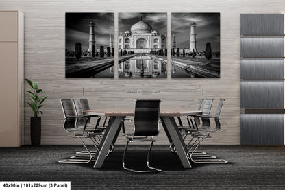 Taj Mahal Art Print, Photo Art, Black and White Canvas Print, Home Decor, Wall Art, Architecture Photography, India Photography, Travel