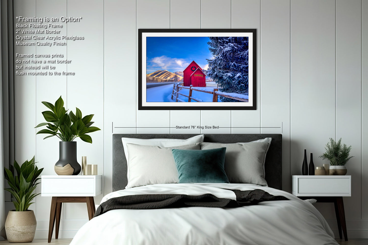 Sun Valley | Idaho | Red Barn | Winter Lights | Print | Paper | Canvas | Metal | Acrylic