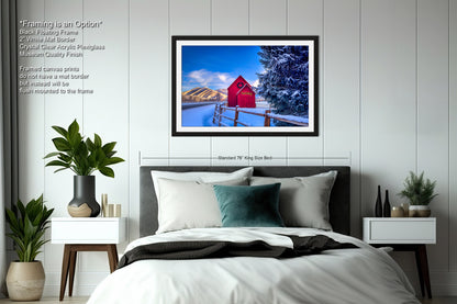 Sun Valley | Idaho | Red Barn | Winter Lights | Print | Paper | Canvas | Metal | Acrylic