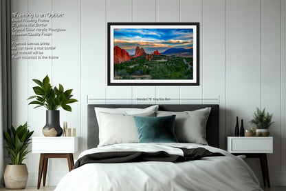 Colorado Springs Garden of the god's, landscape wall art, Garden of god's art, office decor, colorado gifts, triptych, mountain decor