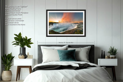 Niagara Falls Sunrise Photo, Waterfalls, Photo Art, Canvas Print, Home Decor, Canvas Wall Art, Sunrise, Landscape Sunrise, Nature