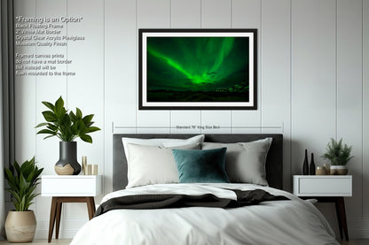 Aurora Borealis Northern Lights Print taken in Iceland on Acrylic, Canvas, Metal & Paper