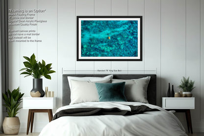 Sea Turtle Wall Art - Aerial Ocean Photography Print, Tropical Underwater Decor, Marine Life Artwork for Coastal Homes