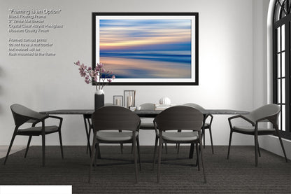 Abstract Seascape Photography Print, Ocean Sunrise Coastal Wall Art, Beach House Artwork, Peaceful Shoreline Sunset, Metal, Canvas, Acrylic