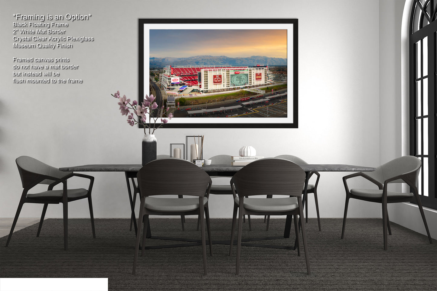 Levi's Stadium Wall Art | San Francisco 49ers Print & Bay Area Decor American Football Season for Man Cave or Game Room