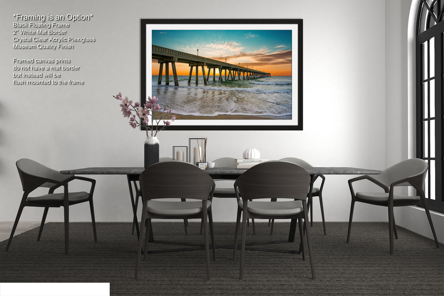 Coastal Awakening: Wrightsville Beach Photography Jonnie Mercers Fishing Pier North Carolina Architectural Seascape Wall Art