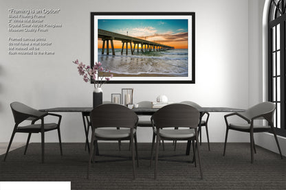 Coastal Awakening: Wrightsville Beach Photography Jonnie Mercers Fishing Pier North Carolina Architectural Seascape Wall Art